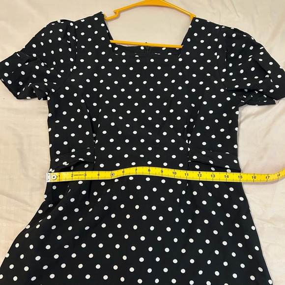 DAZY Nwot Black and White Polka Dot Midi Dress size M - Picture 10 of 15